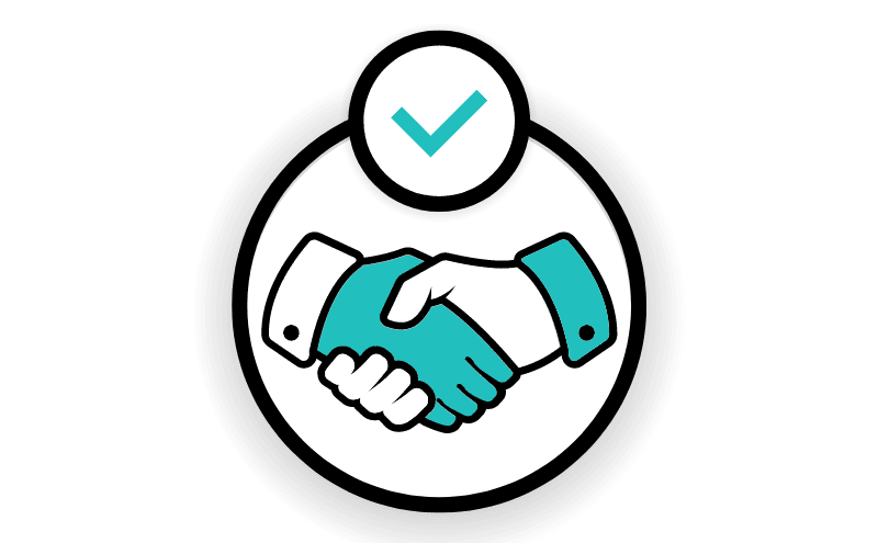 Handshake icon vector Handshake icon vector
